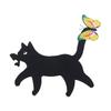 3Pcs Set Butterfly Decorative Black Cat Silhouette Animal Garden Ornaments  Home Decoration