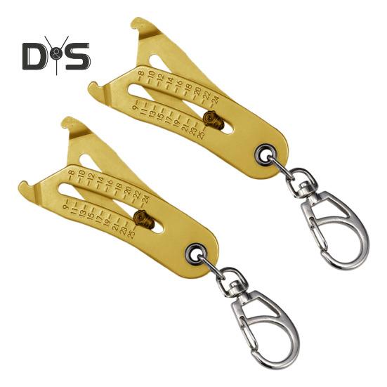 1 Pc/2 Pcs Portable Thread Size Checker Keychain Pendant Metal Bolt And Nut Thread Checker Dual Scale Inch Metric Thread Size Identifier for