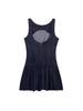 2026 Women's European & American Style Sleeveless Slimming Solid Color Denim Effect Short Dress