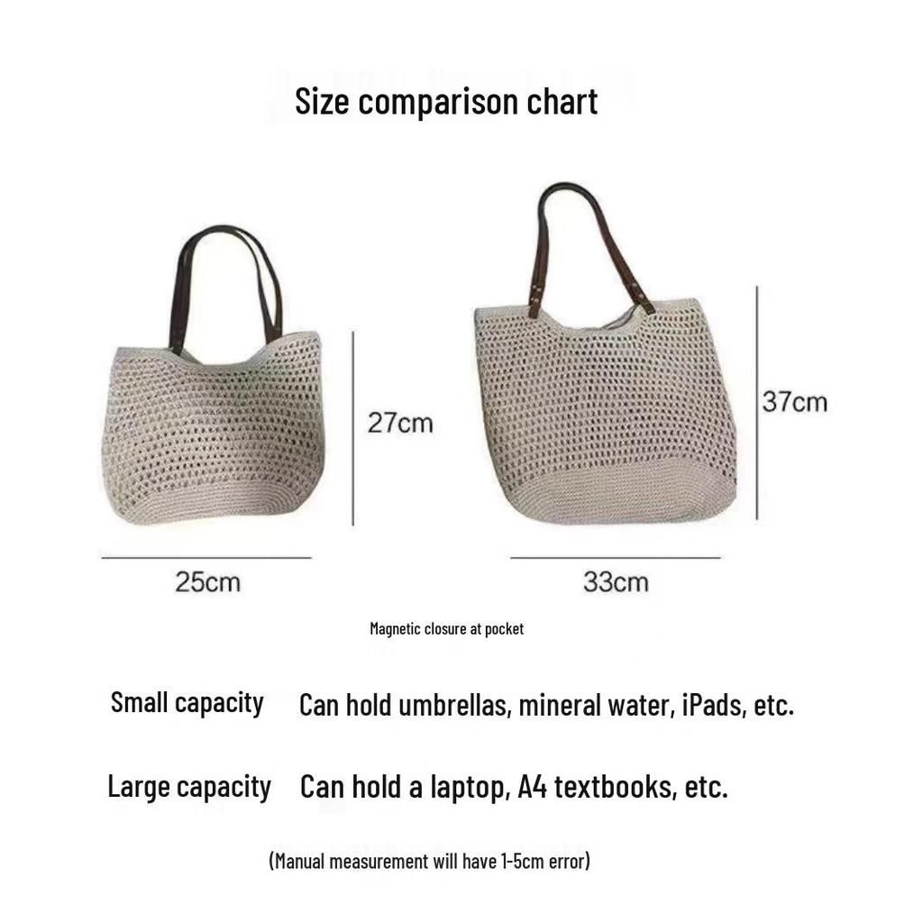 2024 Women's Summer Seaside Braided Straw Tote - Large Capacity Beach Shoulder Bag