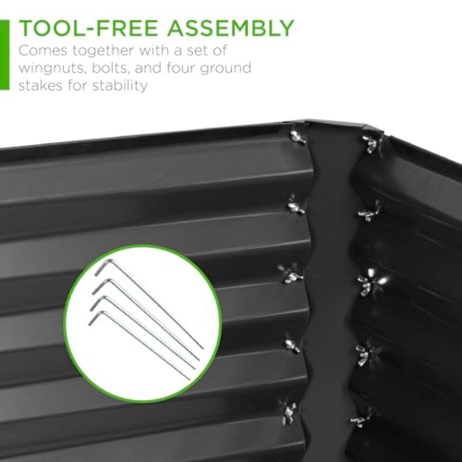 6x3x2ft Outdoor Metal Raised Garden Bed Deep Root Box Planter for Vegetables Flowers Herbs 269 Gallon Ccity 100 Non Toxic Mater
