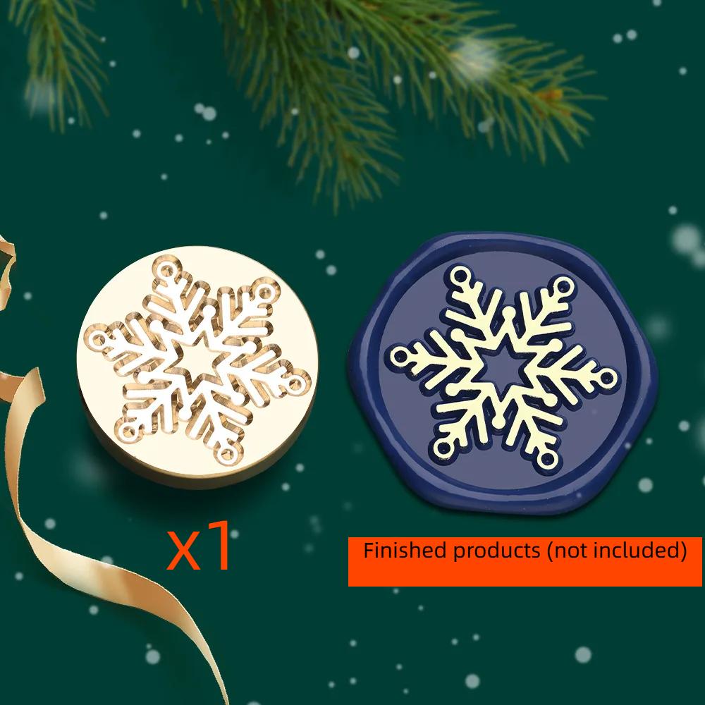 2.5cm Christmas Series Wax Seal Stamps Vintage Merry Christmas Tree Snowflake Head DIY Festival Gift Wrapping Cards Scrapbooking