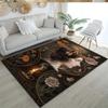 Gothic Illustrations Customize Text Area Rug Suitable for Dining Room Living Rooms Kitchen Playrooms Antislip Carpet Decorate Offices