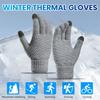 1 Pair Women Men Autumn Winter Knitting Gloves Solid Color Thickened Ribbed Cuffs Ridding Gloves Touch Screen Windproof Gloves