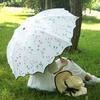 Sombrilla Plegable de Protección UV de 3 Pliegues Ligera Sombrilla de Sol Parasol de Verano para Exteriores Impermeable Resistente al Viento