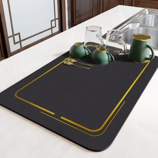 Absorbent Quick-Dry Diatomaceous Earth Kitchen & Table Mat