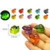 Set of 60 Glow in The Dark Mini Resin Frogs for Garden and Craft Decoration Luminous Additions for Outdoor Scenes