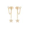 Cd Star Imitation Crystal Earrings Women Earrings Gold E1282PMTCY-D301