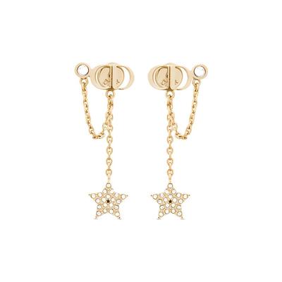 Dior Cd Stjerne Imitation Krystal Øreringe Kvinder Øreringe Guld E1282PMTCY-D301