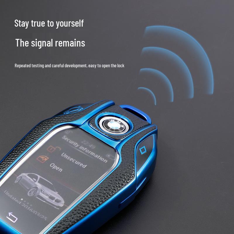 Leather Pattern Protective Case for BMW 6X7 Series LCD Key (740li, 730)