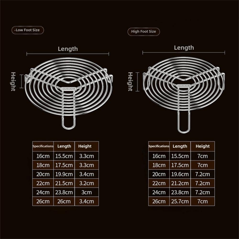 Tablettständer 304 Edelstahl Dampfgarrost Rund Multifunktions-Kochrost Topf Dämpfeinsatz Küchenzubehör