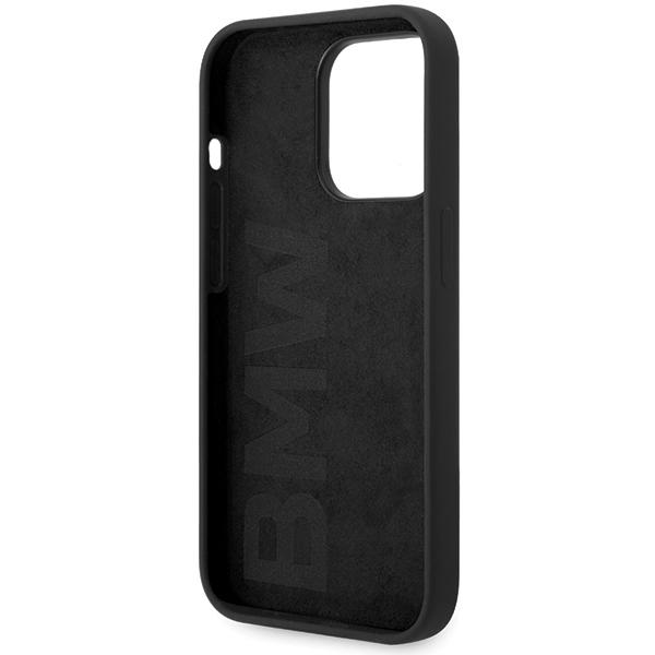 Etui do iPhone 15 Pro BMW Silicone Metal Logo Czarne