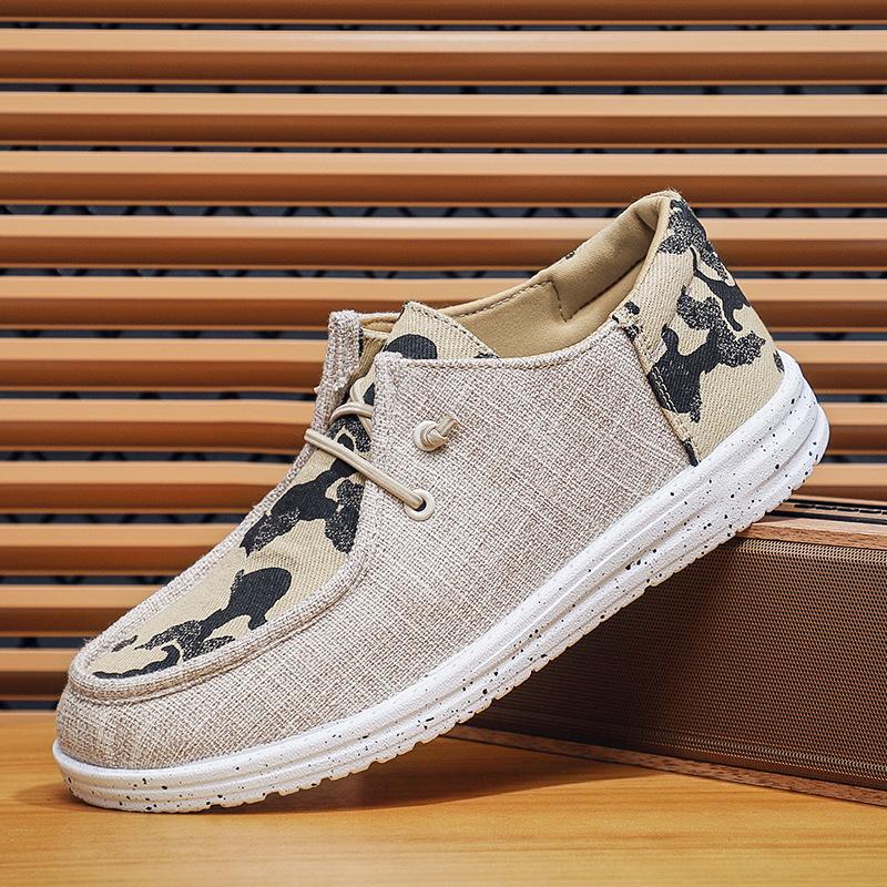 2025 Autumn New Large Size Men's Cloth Shoes Fashion Men's Shoes Trend Skateboard Shoes Korean Version Casual Shoes