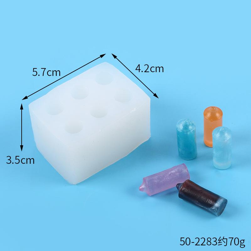

Mini Candle Silicone Mold Diy Korean Style 6 Candle Silicone Mold Soap Chocolate Cake Tool Home Decoration