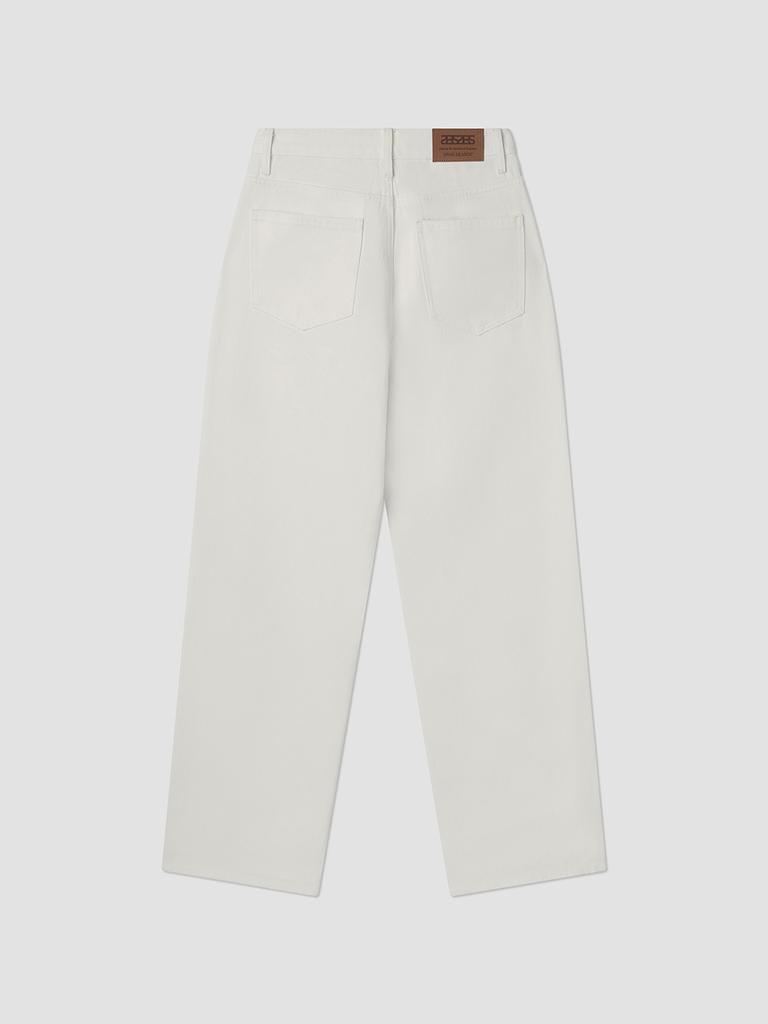 Aenhacheu Color Wide Denim Pants Ivory