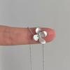 silver  art irregular brushed flower pendant necklace for women exquisite and High quality collar chain party