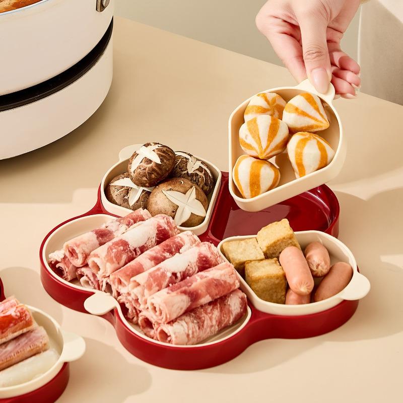 Vícekomorový tác na přípravu jídla Pro Sushi Pečení Vaření Servírování Protiskluzový Kuchyňský Talíř na Skladování Salátů Ovoce Svačin