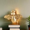 Unique 3D Golden Bee Wall Sculpture Handcrafted Resin Wall Lamp Decoration Hanging Decorative Animal Sculpture For Gallery Wall