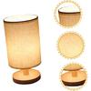 Linen Cloth Desktop Lamp Light Nightstand Lamp Bedside Night Light Tabletop Light