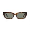 Glasses 95137 Square Small Frame Tortoiseshell Sunglasses Women'S Retro Matte Tea Sunglasses Men