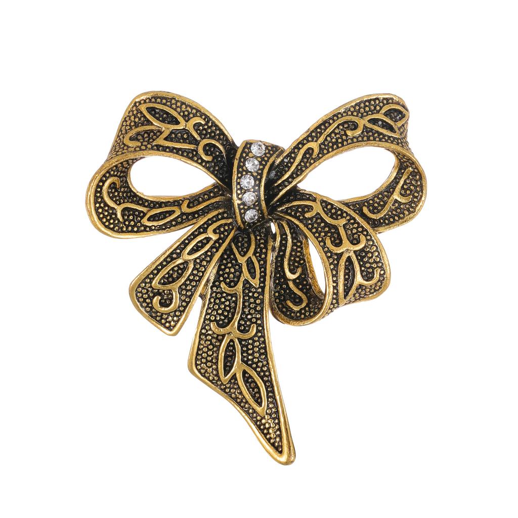 Trendy Female Crystal Bowknot Brooch Luxury Jewelry Brooches for Women Charm Pin Dress Coat Accessories Corsage