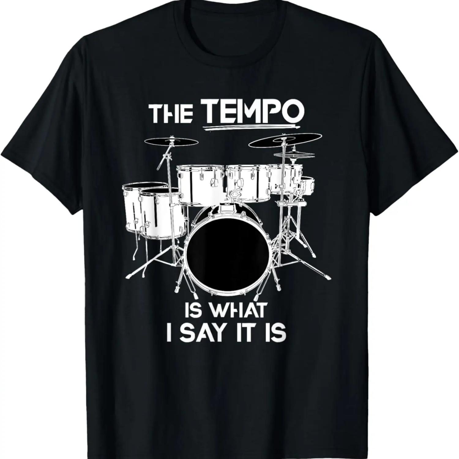 The Tempo Is What I Say It Is Drums T-Shirt XXXXXL чёрный