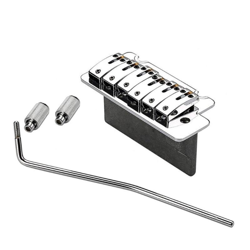 Chrome Plated T Saddles Bridge Aluminum Alloy Construction for 4 String Bass Guitar Accurate Tuning 1