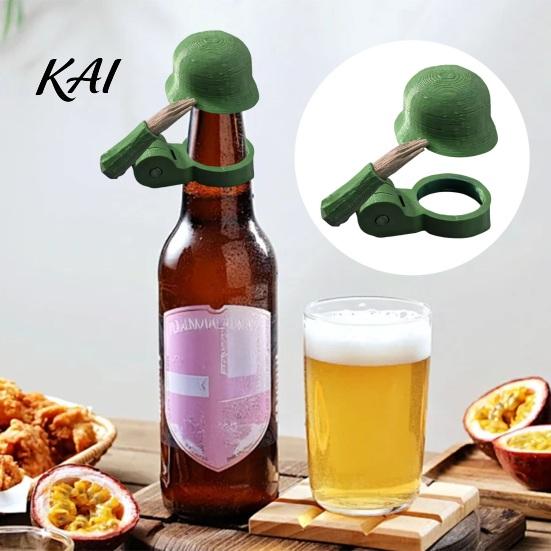 Tappi di Ricambio per Bottiglie 2 Pezzi Divertenti Caschi da Soldato Tappi per Bottiglie, Tappi in Plastica per Birra per Bottiglie Standard a Tappo Tematico, Saluto Party Riutilizzabile
