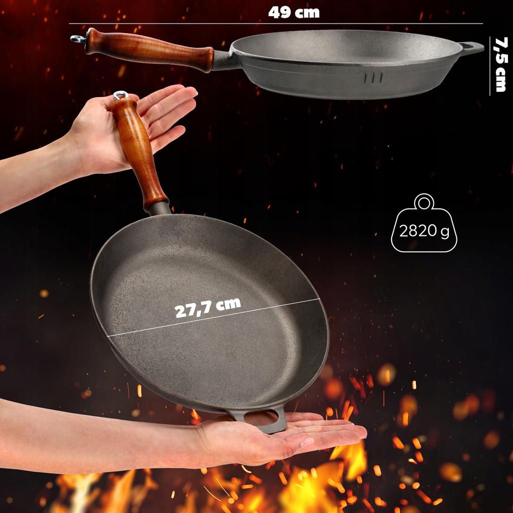 KADAX Cast Iron Non-Stick Frying Pan Induction Gas 26cm