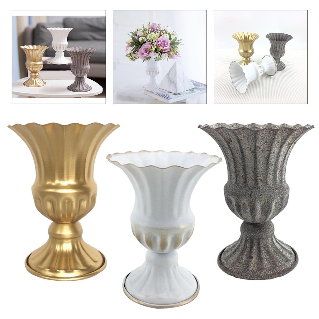 Vintage Metal Statue Vase Plant Pot Planter Flower Vase Table Dried Flower Home Centerpieces for Wedding,Party,Office Decor