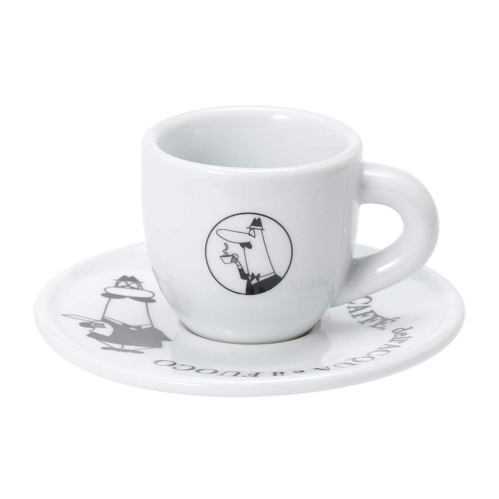 Bialetti Cup Saucer Uncle Bialetti White Coffee Espresso Cup 4 Piece Set Y0TZ033 &