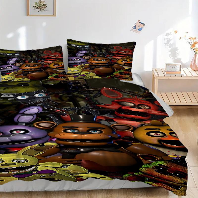 Five Nights Freddy'S Characters Print 3Pcs Bedding Setduvet Cover With 2 Bedropillowcase Home Birthday Gift