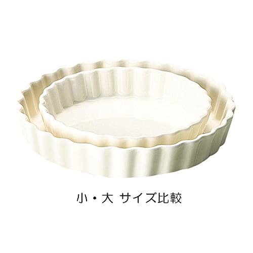 Banko Ware Oven-Safe Quiche and Gratin Dish (Small), White Vertical Stripes, Approx. 15.5cm Diameter, Microwave Safe, Made in Japan, Product Number 06