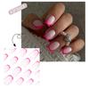 24Pz Unghie Finte Press-on Quadrate Unghie Finte Adesive Design Francesi Unghie Finte Unghie Artificiali Regali per Donne e Ragazze