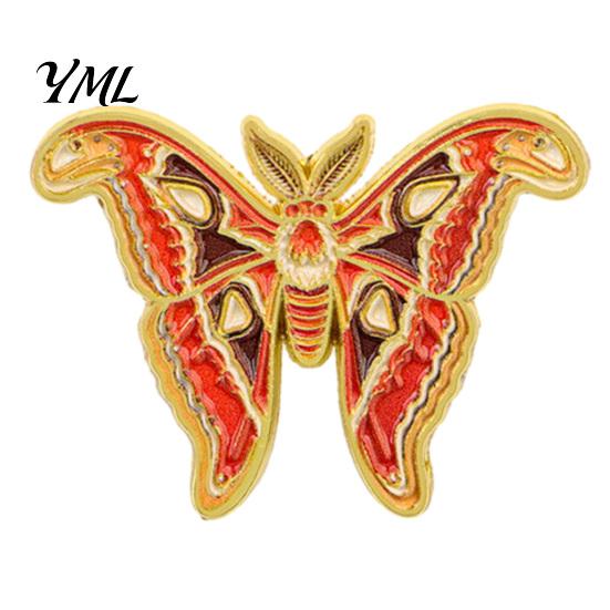 Artistic Alloy Pin Vintage Enamel Moth Brooch, Cartoon Insect Lapel Pin, Men Animal Backpacks Badge Women Jewelry Accessories for Suit Dress