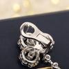 New Hot Brand Vintage Diamond Earrings for Women Luxury Jewelry Fashion Pure 925 Silver Designer Eardrop Lady Clip Earrings