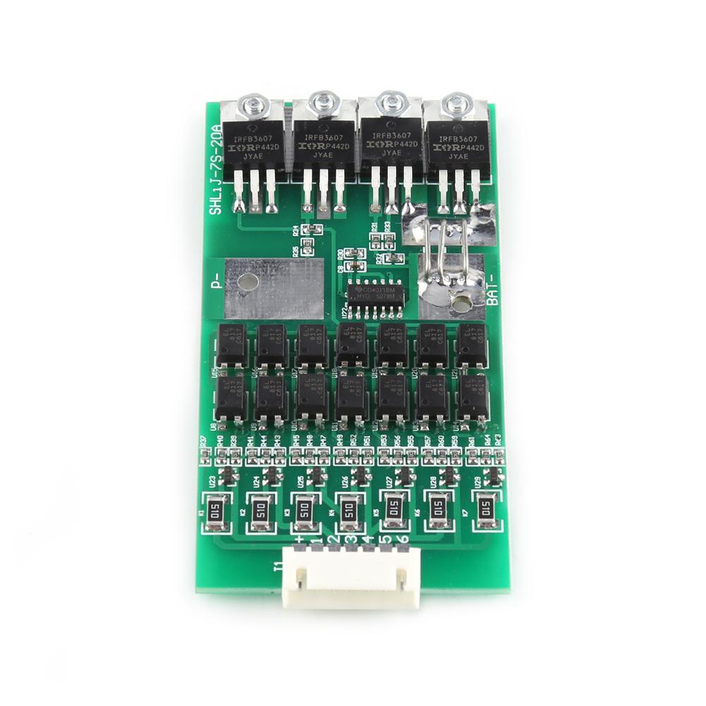 1pc 7S 24V 20A Lithium Battery BMS Protection Board with Balancing Function