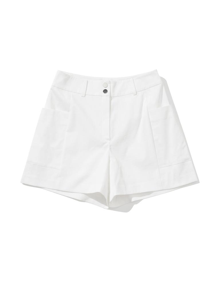 Twenis Hall Women'S Pocket Point Basic Shorts [White]