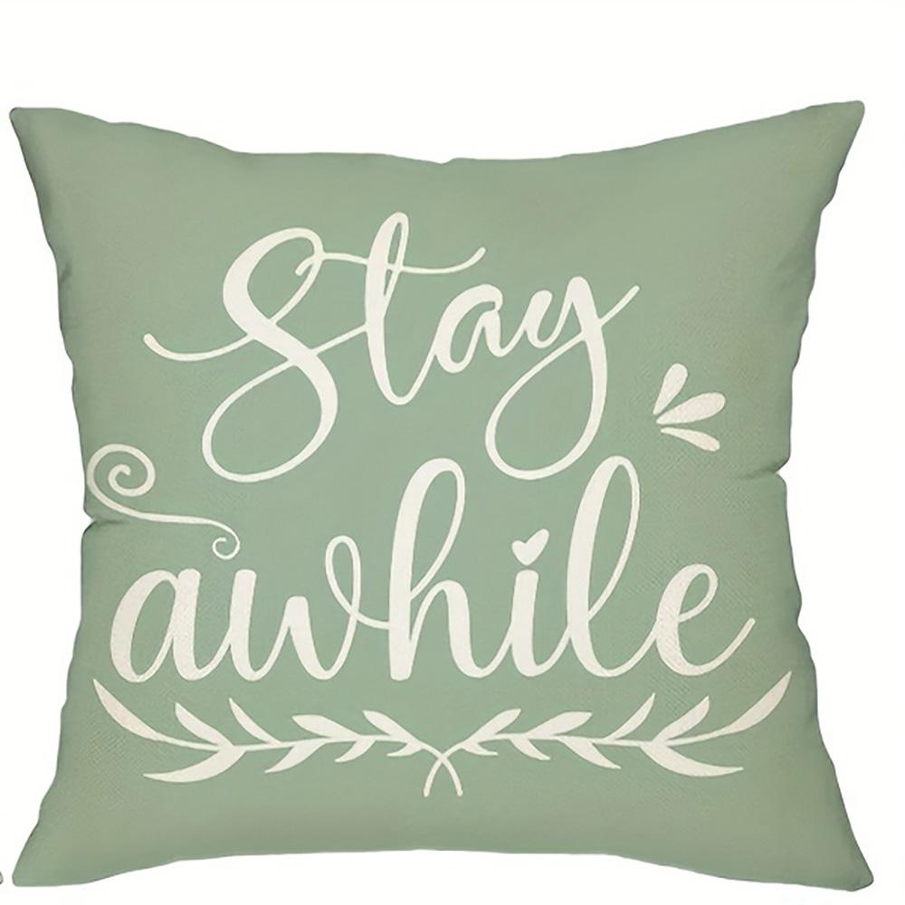 1/4pcs Floral Patterned Pillowcases with Inspiring Sayings Sofa cushion cover home bedroom room decoration