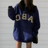 New Arrivals Open Run Women Oversized Kitsch Mood Lettering Fleece Hoodie