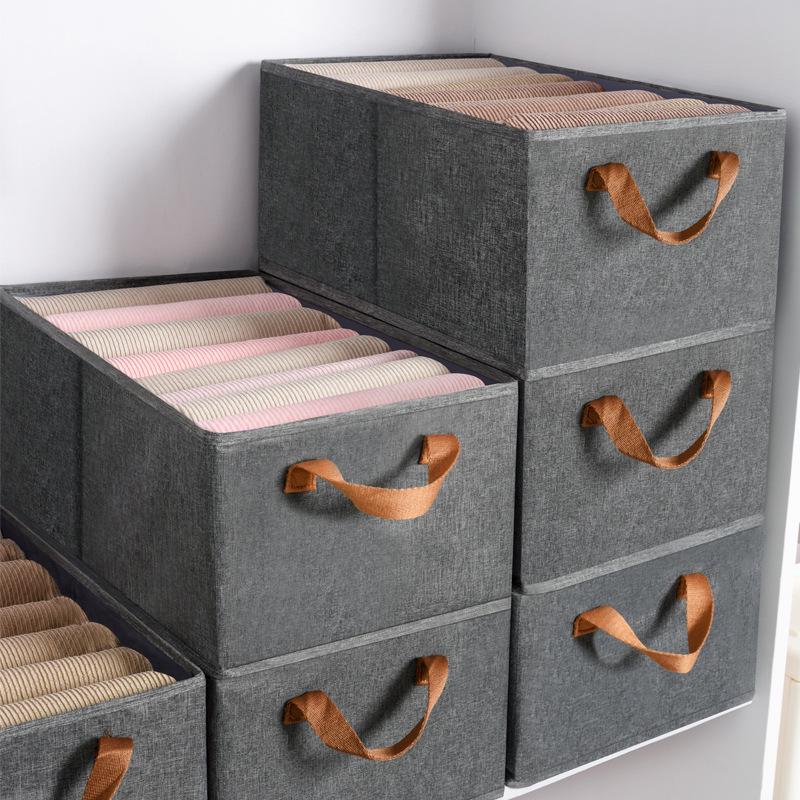 Fabric Wardrobe Drawer Organizer - Foldable Storage Box for Clothes, Pants, and Underwear