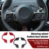 Car Steering Wheel Button Frame Carbon Fiber Sticker For Mini U25 J01 J05 F65 F66 F67 2024 2025 For Mini Accessories