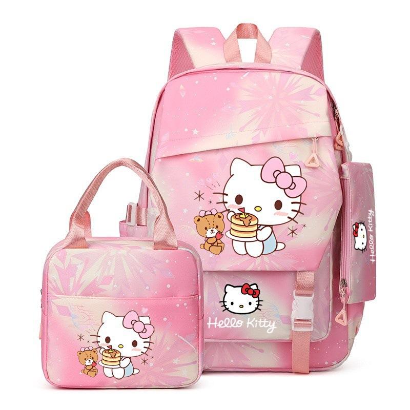 3-teiliges Schulrucksack-Set für Schüler Große Kapazität Oxford-Stoff Schultasche mit Schultergurt und Federmäppchen