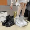 Fashion Women's Thick-soled Boots Wedge Heel Lace-up Decorative Women's Shoes Fashion Winter Women's Boots Vulcanized shoes Modern Boots
