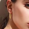 Stainless Steel Earrings, Twist Earrings, Gold C-shaped Earrings, Simple and Fashionable Women's Jewelry