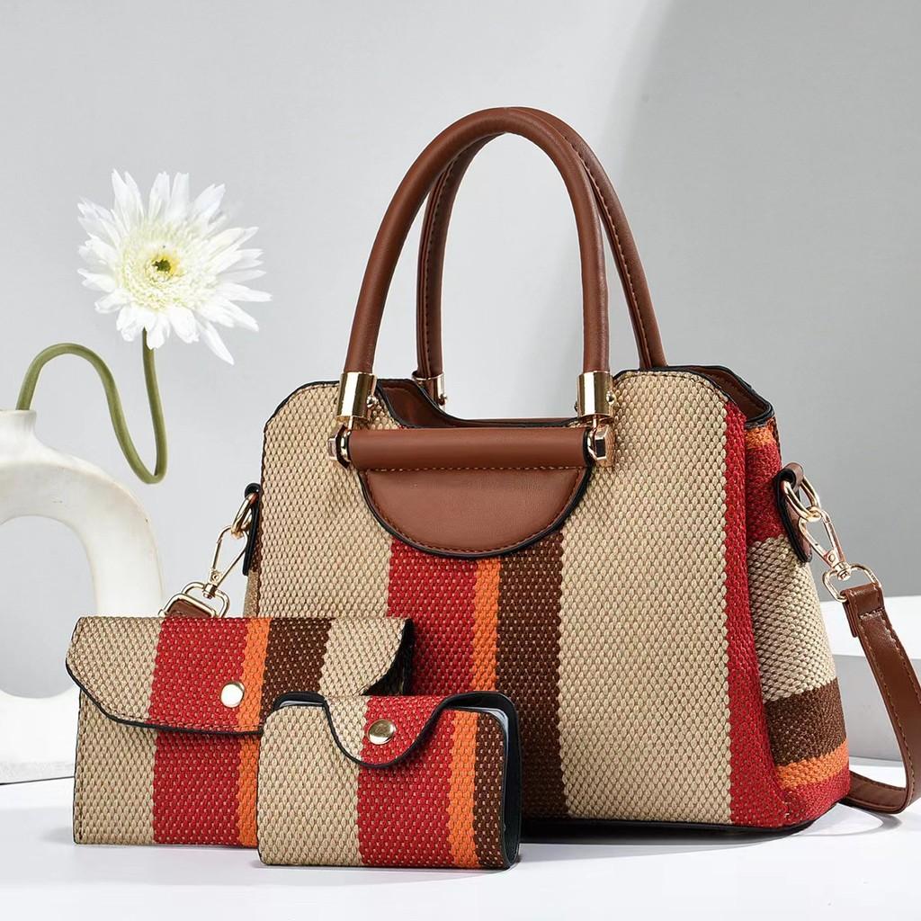 Stylish Women's Tote Bag In Elegant Black Blue White Khaki Coffee Colors With Soft Pu Material