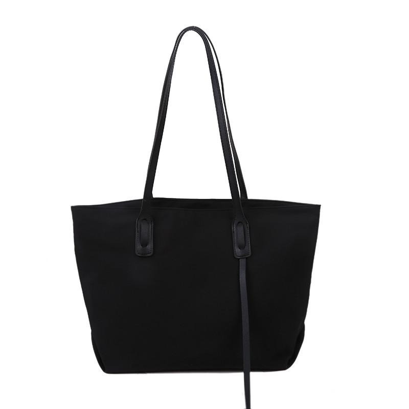 

Large capacity women s bag 2020 autumn and winter new trendy fashion shoulder tote bag versatile simple casual handbag чёрный