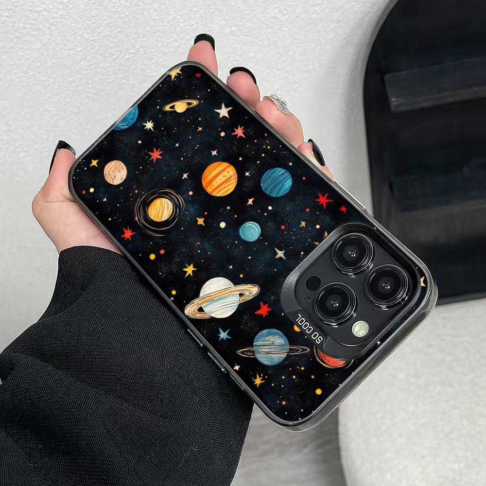 Cartoon Universe Planet Pattern Phone Case Suitable for iPhone 17 16 15 14 13 12 11 Pro/Max/Plus Anti Drop and Anti Shock