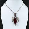 Faceted Kashmir Ruby Pendant Copper Wire Wrapped Pendant Titanium Beads Pendant Handmade Gemstone Pendant Copper Wire Jewelry Gift For Women