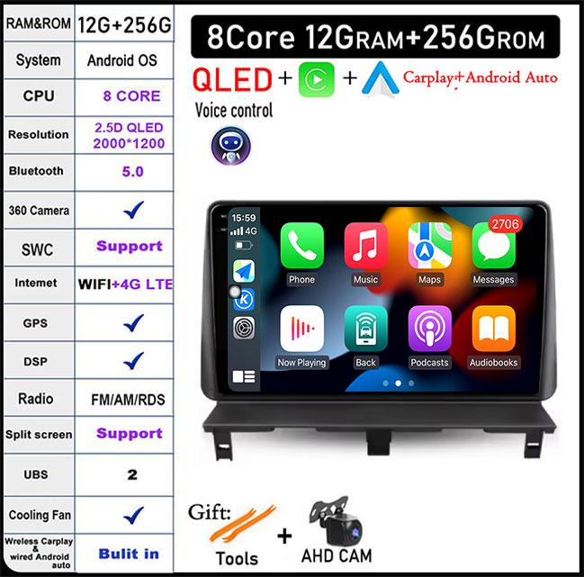 Car Radio For Peugeot Partner 1 2002-2008 PartnerOrigin 1 2008-2011 GPs Stereo Android AutoMultimedia Player Wifi BT